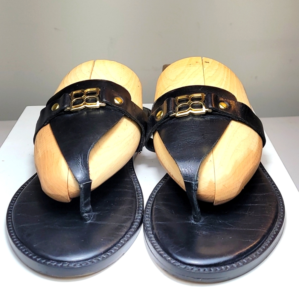 BCBG Athena black leather with gold hardware size 8.5M